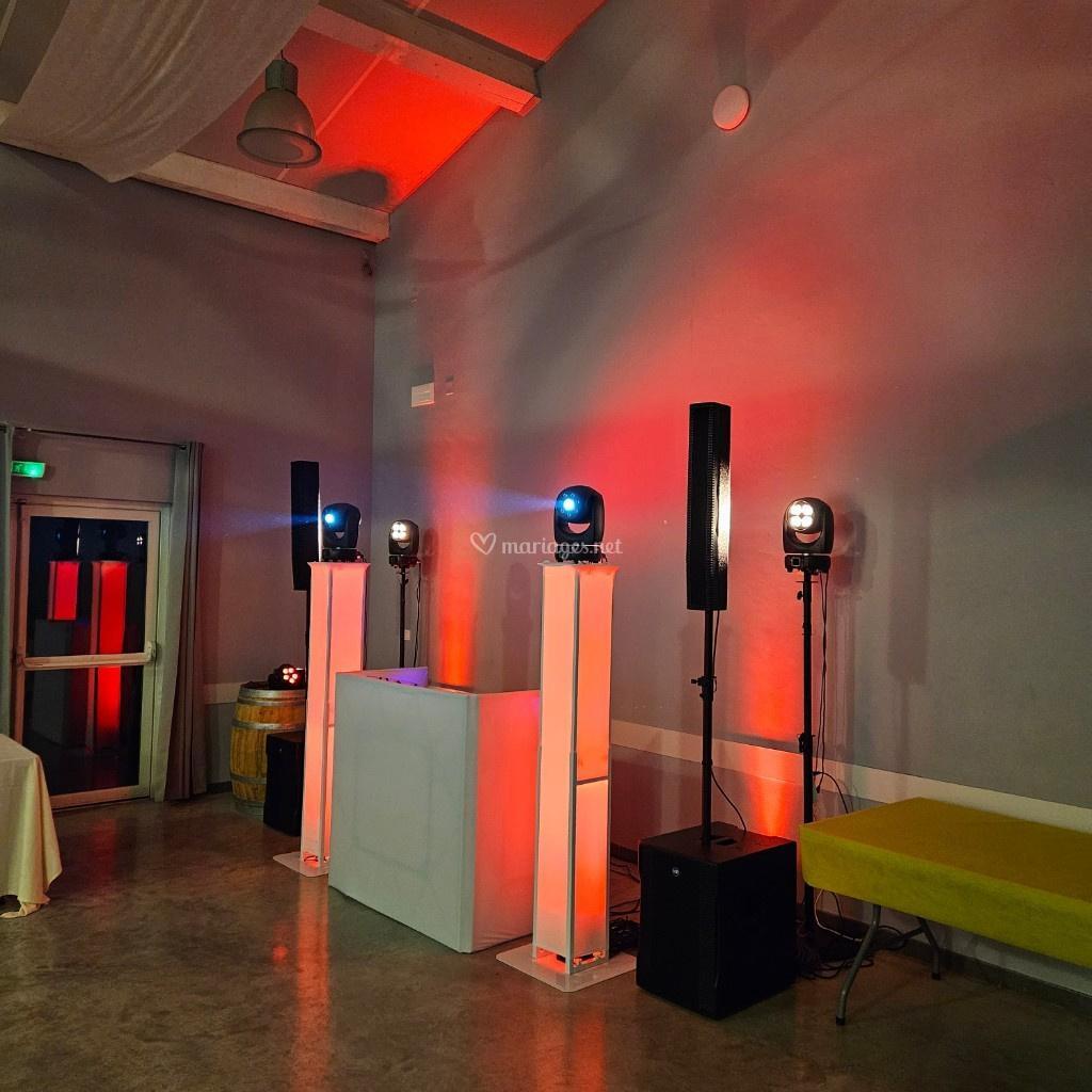 Cabine DJ et installation de Sibel Events